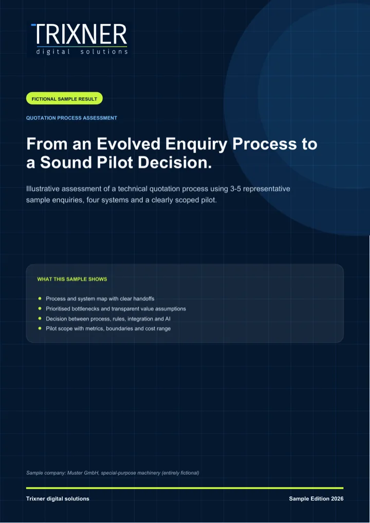 Cover of the fictional quotation process assessment sample result Cover of the fictional quotation process assessment sample result